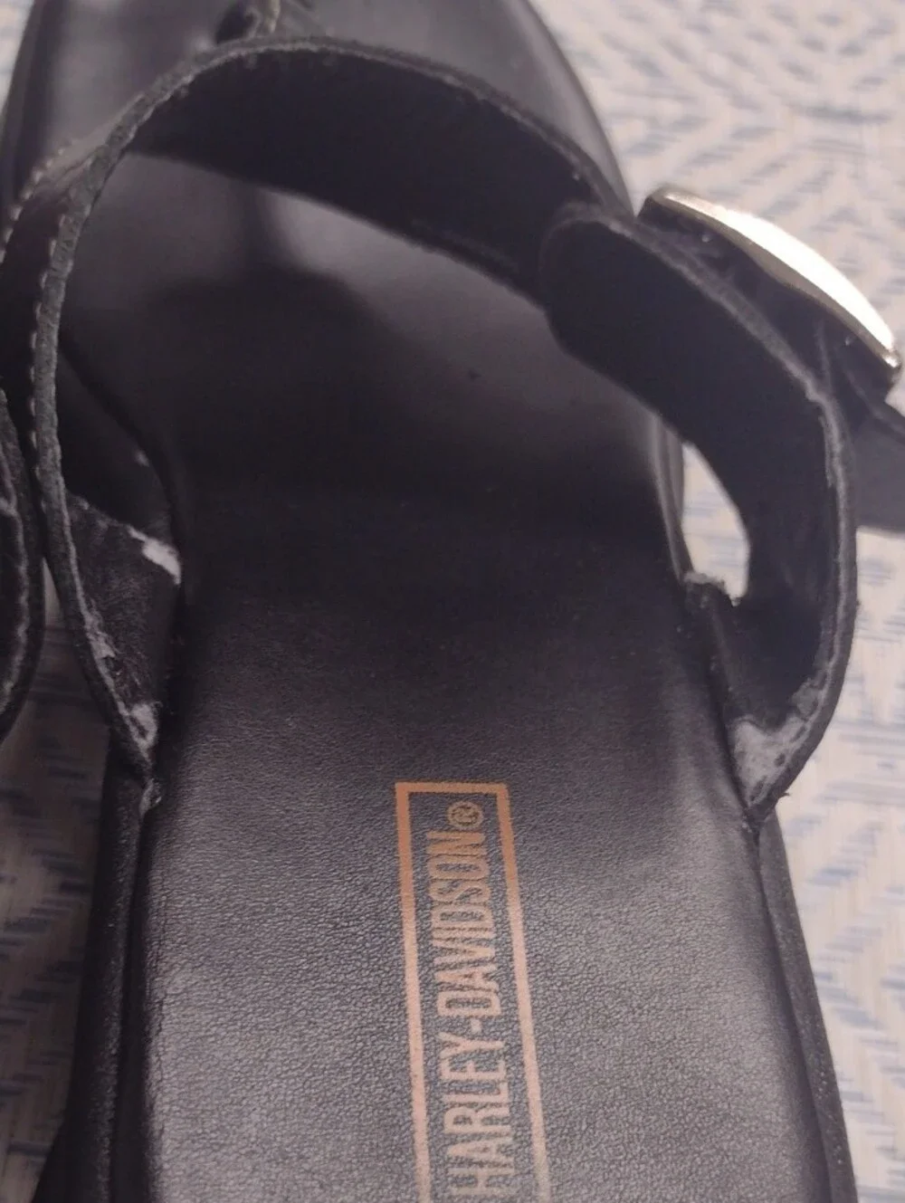 Harley-Davidson leather toe